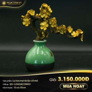 Lọ hoa mai tài lộc mạ vàng cỡ nhỏ