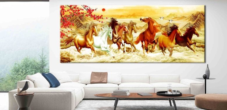 Tranh mã đáo thành công canvas