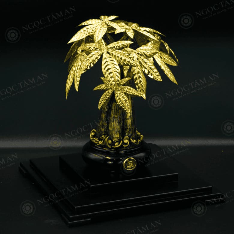 Chậu cây kim ngân dát vàng 24K