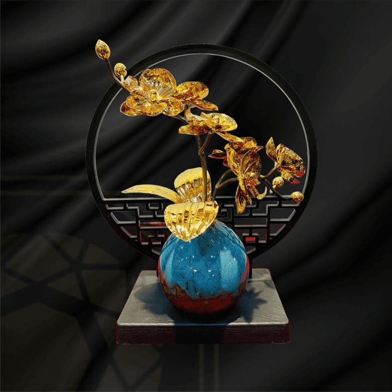 Đồ trang trí để bàn mạ vàng