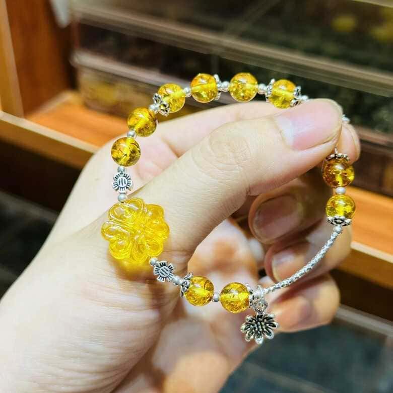 Lắc bạc gắn đá quý