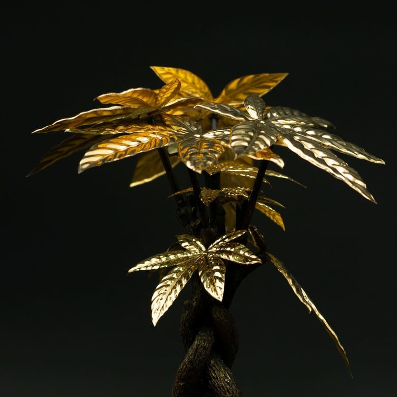 Chậu cây kim ngân dát vàng 24K thu hút may mắn và tài lộc