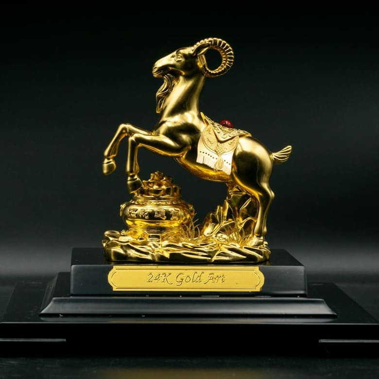 Tượng dê mạ vàng 24K ý nghĩa