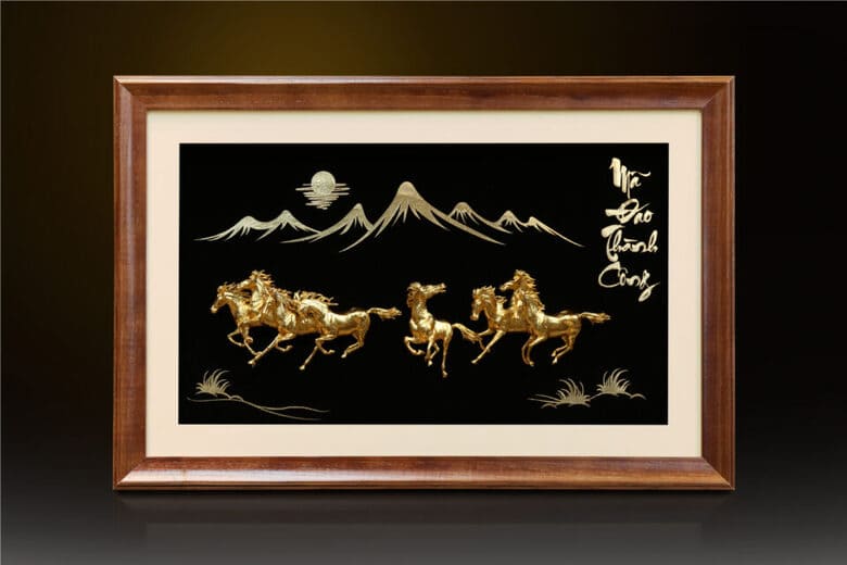 Tranh Mã Đáo Thành Công bằng đồng