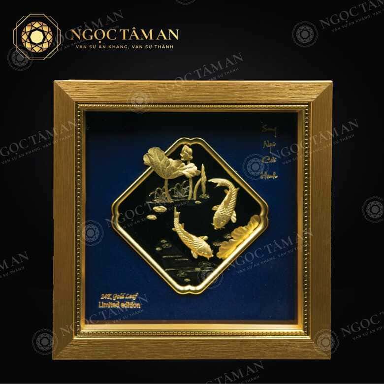 Tranh cá chép và hoa sen