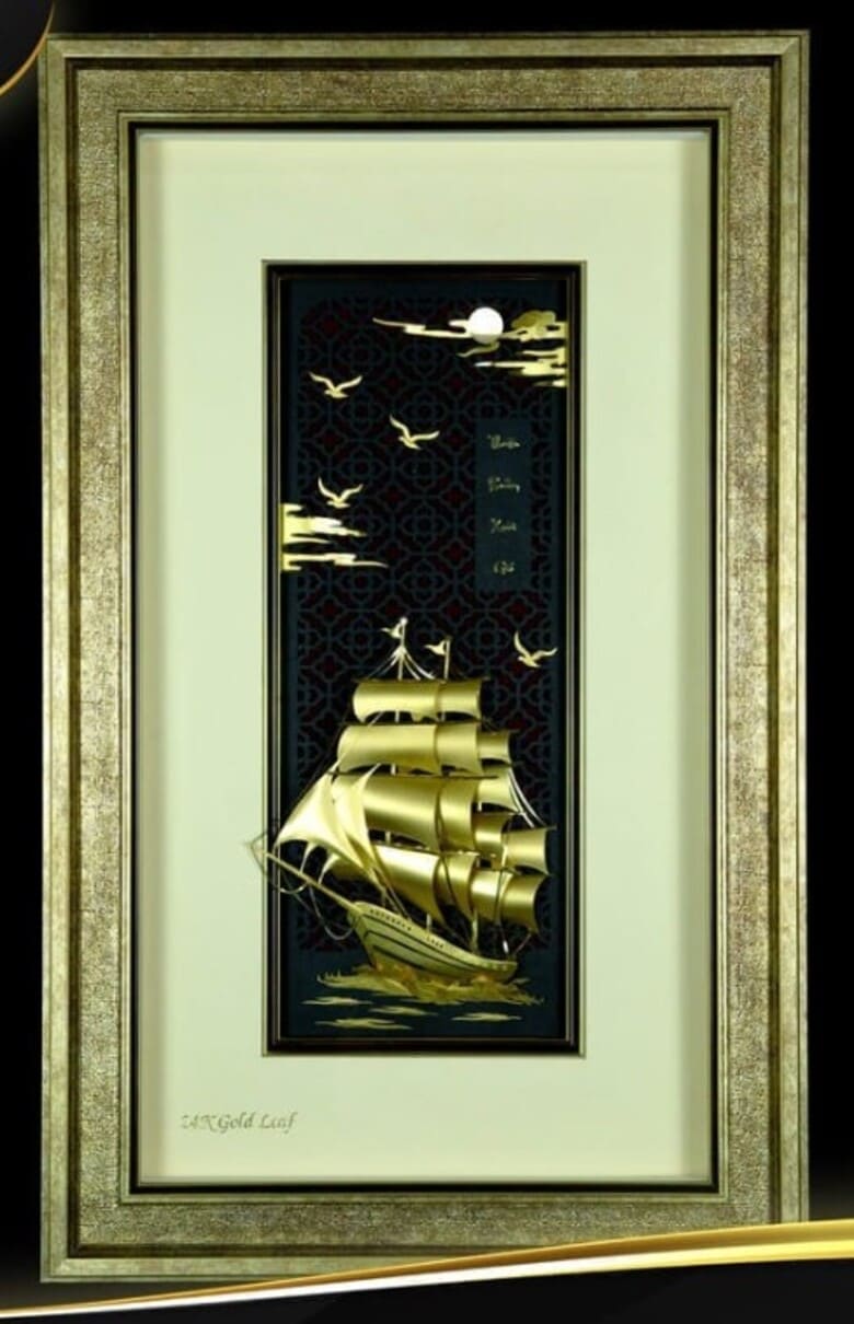 Tranh thuyền buồm TV-THUYENBUOMRAKHOI biểu tượng cho gia đình êm ấm