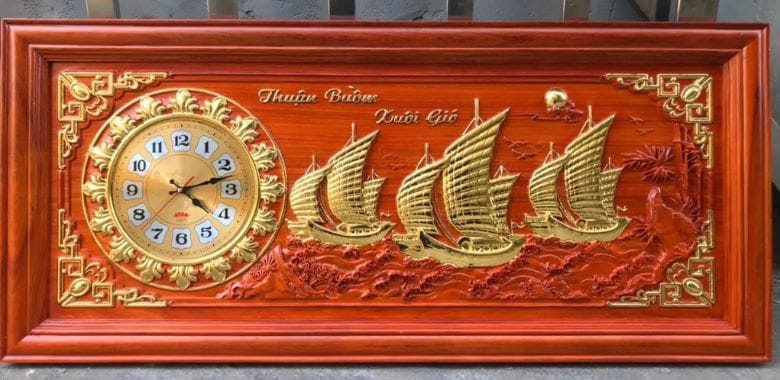 Tranh thuyền buồm bằng chất liệu gỗ có độ bền cao