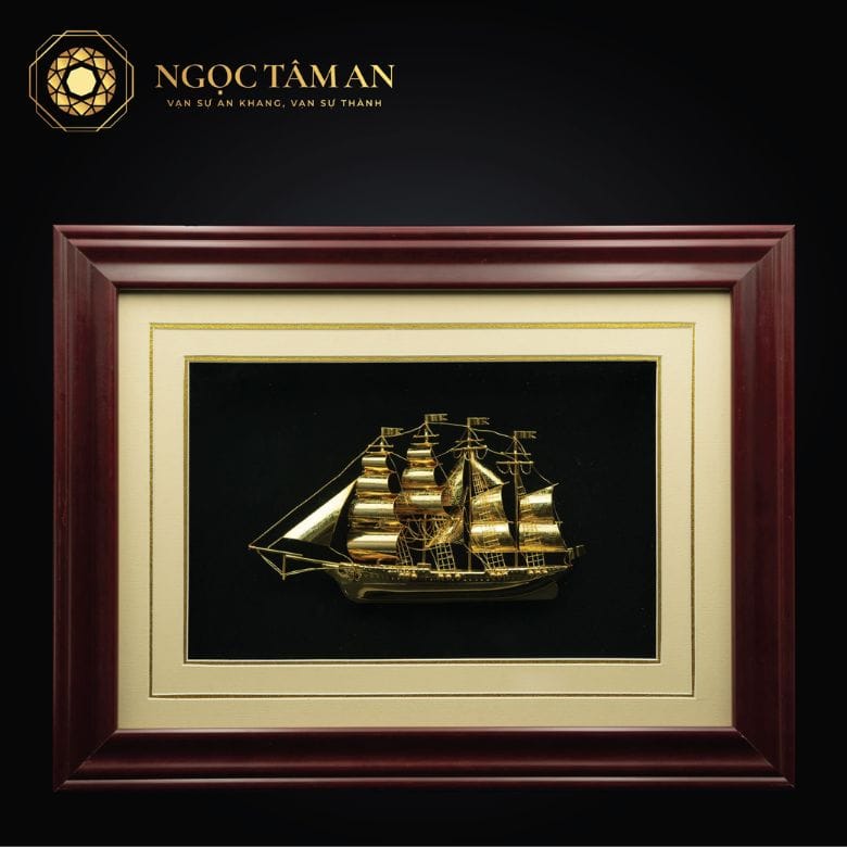 Tranh thuyền buồm mạ vàng mang lại giá trị thẩm mĩ cao