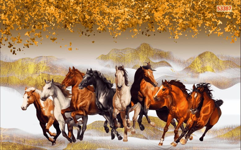 Tranh vẽ mã đáo thành công thu hút may mắn