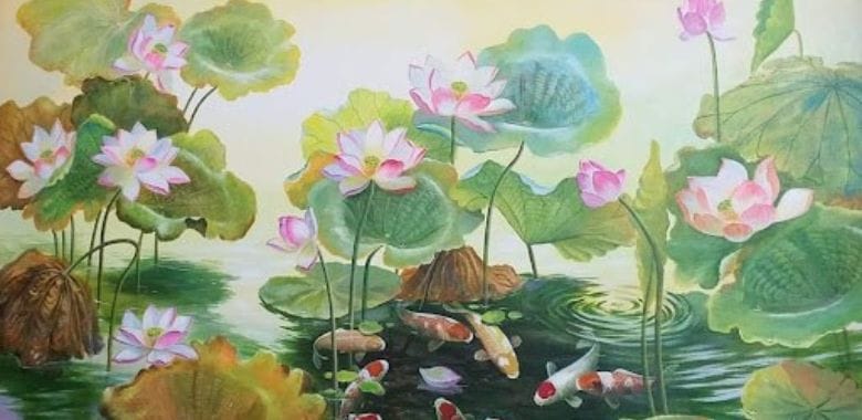 Tranh hoa sen có khả năng chống mốc tốt