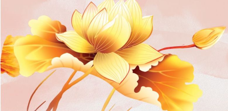 tranh hoa sen ma vang 2