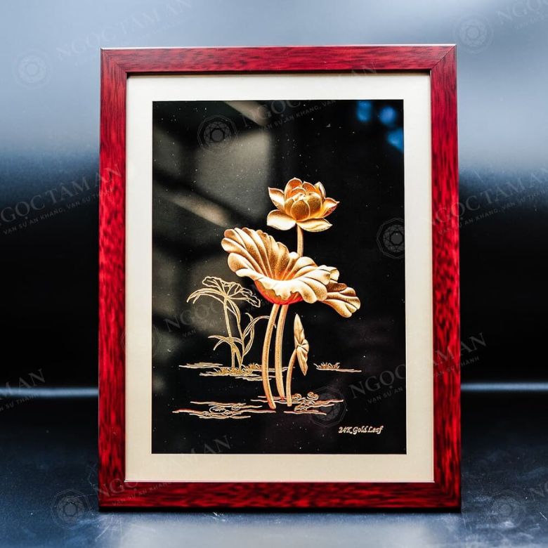tranh hoa sen ma vang 6