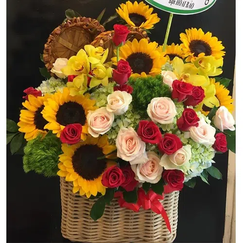 Giỏ hoa hướng dương