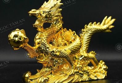 Tượng rồng dát vàng 24K