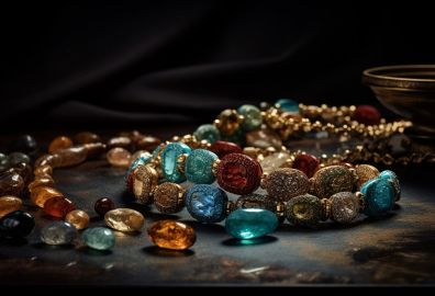 multi colored gemstone necklace fashion elegance generated by ai scaled d83f67b5