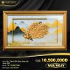 Tranh đôi chim công dát vàng 24K