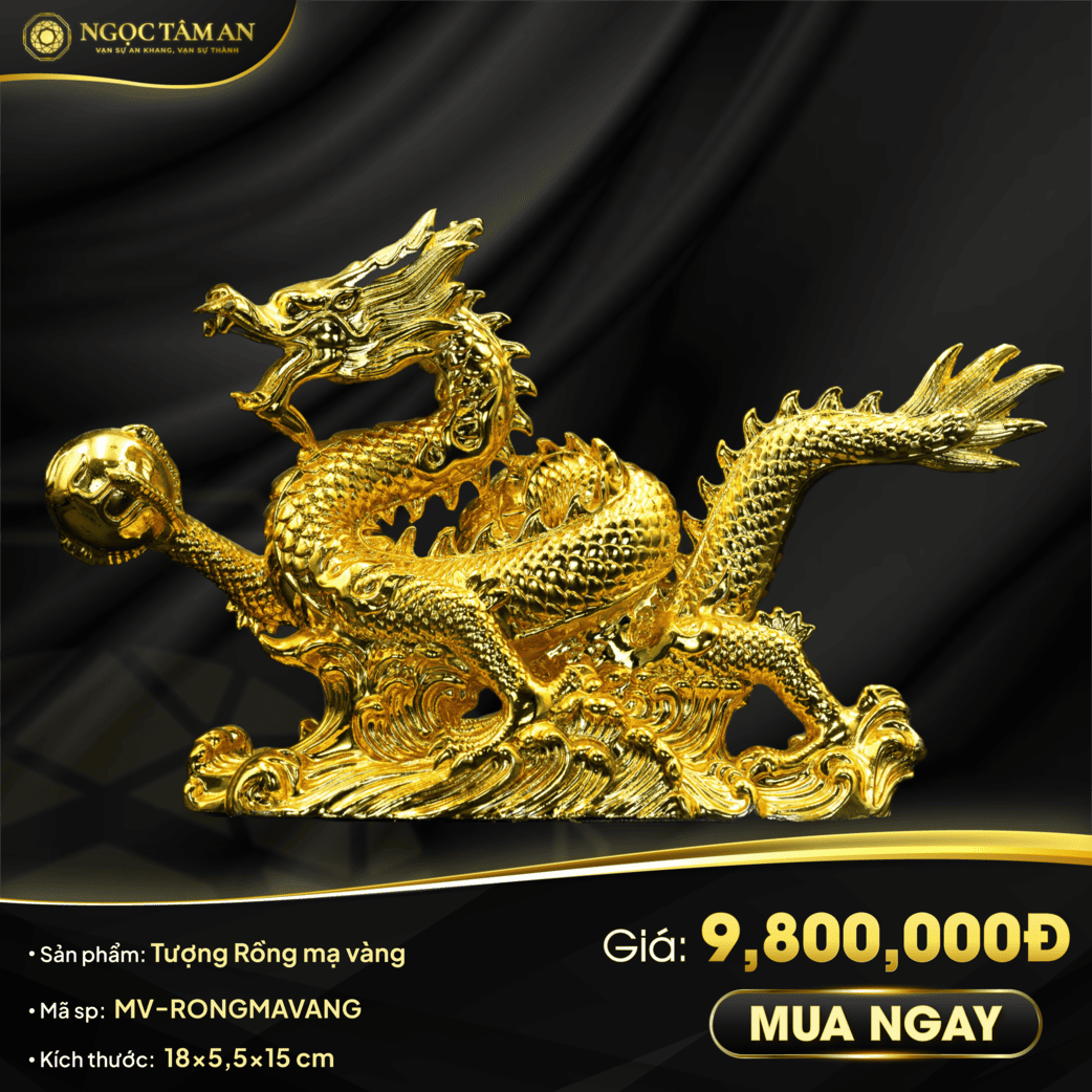 Tượng Rồng mạ vàng
