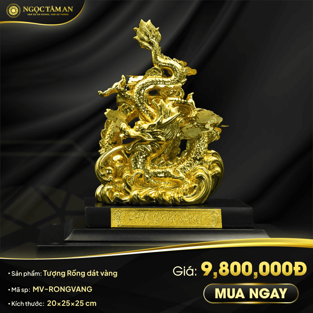 Tượng Rồng dát vàng
