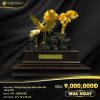 Tượng tùng hạc diên niên dát vàng 24K