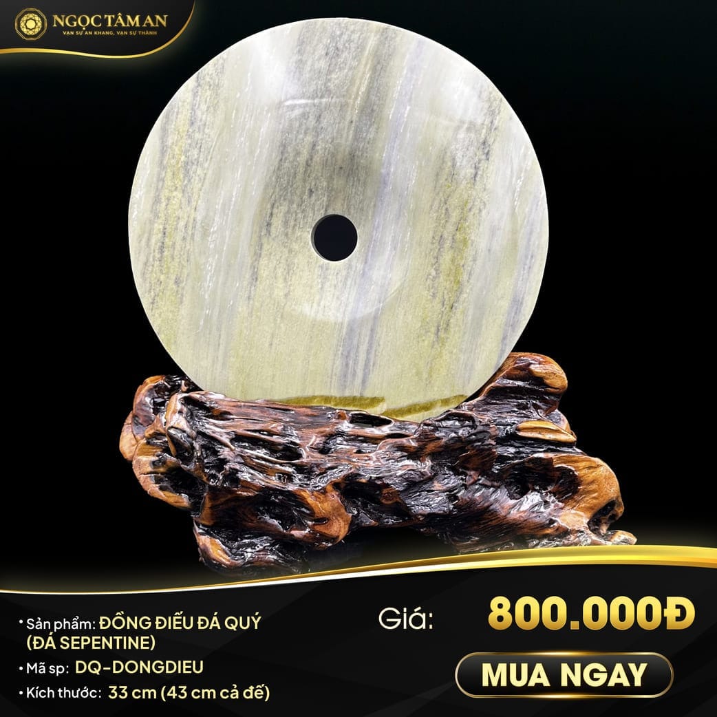 Đồng điếu đá quý đá Serpentine (nhiều kích thước)