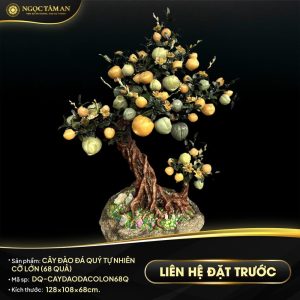 Cây đào đá quý tự nhiên cỡ lớn