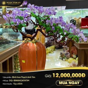 Bình hoa Thạch Anh Tím