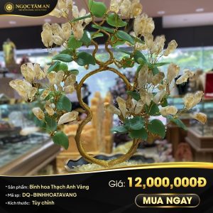 Bình hoa Thạch Anh Vàng