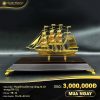 Mô hình thuyền buồm mạ vàng 24K cỡ trung - TB-12