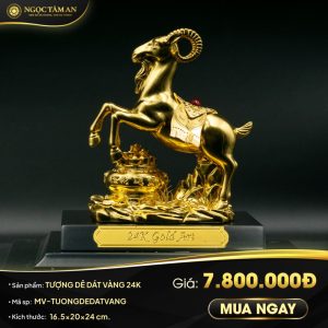 Tượng dê dát vàng 24K