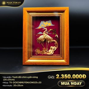 Tranh đôi chim uyên ương (25x20cm)