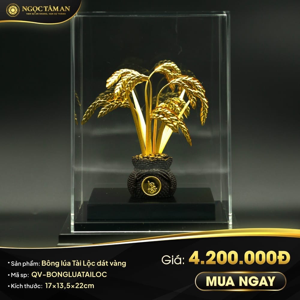 Bông lúa Tài Lộc dát vàng