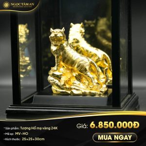 Tượng Hổ mạ vàng 24K