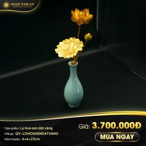 Lọ hoa sen dát vàng