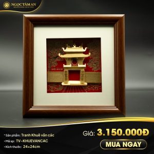 Tranh Khuê văn các dát vàng