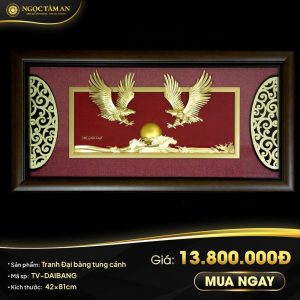 Tranh Đại bàng tung cánh mạ vàng