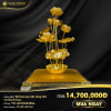 Bát hoa sen dát vàng 24K (6 nhánh hoa)