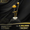 Hoa sen đơn dát vàng 24K (2 nhánh hoa)
