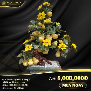 Cây Hồ Lô 38 Quả đá Ngọc Hoàng Long (hoa Thạch anh)