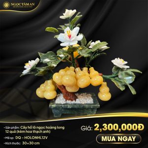 Cây Hồ Lô 12 Quả đá Ngọc Hoàng Long (hoa Thạch Anh)