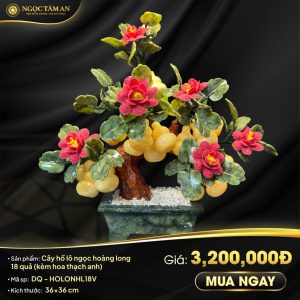 Cây Hồ Lô 18 Quả đá Ngọc Hoàng Long (hoa Thạch Anh)