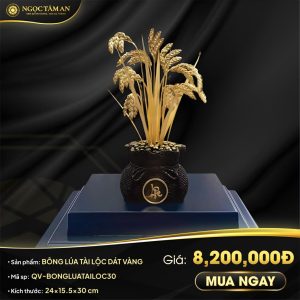 Bông lúa Tài Lộc dát vàng (cỡ lớn)