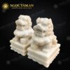 Đôi Kỳ Lân Trắng Thạch Anh