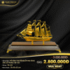 Mô hình thuyền buồm mạ vàng 24K cỡ trung - TB-03