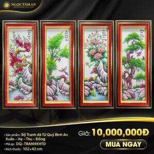 Bộ Tranh Đá Tứ Quý Bình An