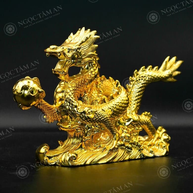 Tượng rồng dát vàng 24K 