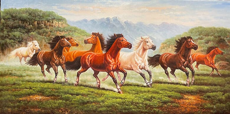 Tranh sơn mài Mã Đáo Thành Công