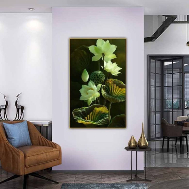 Tranh hoa sen cho người mệnh Mộc