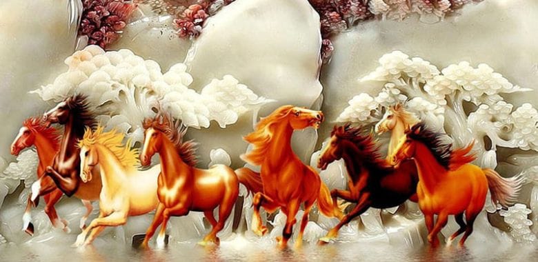 Tranh mã đáo thành công treo tường