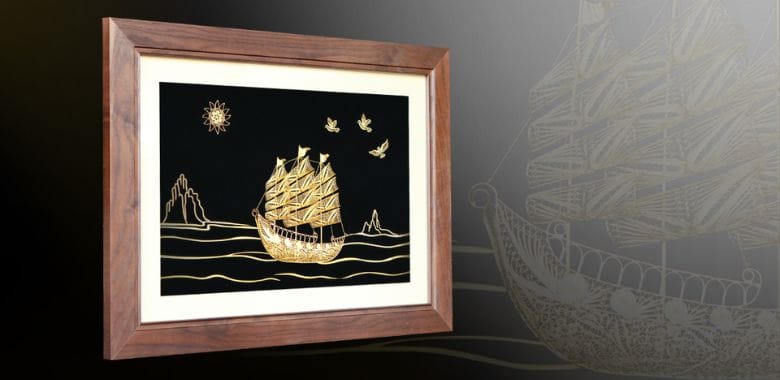 Tranh thuyền buồm ra khơi