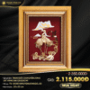 Tranh đôi chim uyên ương dát vàng 24K (25x20cm)